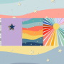 Katoenjersey Malomi Paneel Coolrainbow 155 x 65cm