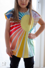 Katoenjersey Malomi Paneel Coolrainbow 155 x 65cm