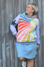 Katoenjersey Malomi Paneel Coolrainbow 155 x 65cm