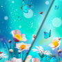 Baumwolljersey Malomi Panel Blue Butterfly, türkis 150 x 65 cm
