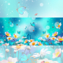 Baumwolljersey Malomi Panel Blue Butterfly, türkis 150 x 65 cm