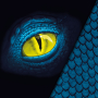 Baumwolljersey Malomi Panel Drache, blau 150 x 65 cm