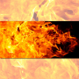 Tissu jersey coton panneau feu Fire Malomi, 150x70cm