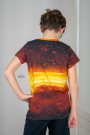 Katoenjersey Malomi Paneel vuurbal 150 x 80 cm