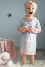 Tissu jersey coton Panneau Malomi Bunny Putty ballon 150 x 70 cm