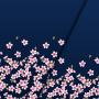 Katoenen jersey Malomi Paneel Sakura, donkerblauw 150 x 80cm