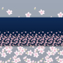 Katoenen jersey Malomi Paneel Sakura, donkerblauw 150 x 80cm