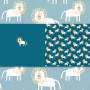 Baumwolljersey Malomi Panel Löwe 150 x 70 cm