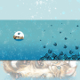 Baumwolljersey Malomi Panel Lovely Cat Bordüre 150 x 65 cm, aqua