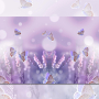 Katoenjersey Malomi paneel Purple Butterfly, blauwpaars 150 x 65 cm