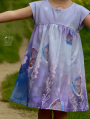 Katoenjersey Malomi paneel Purple Butterfly, blauwpaars 150 x 65 cm