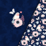 Baumwolljersey Malomi Panel Springtime, dunkelblau 145 x 80 cm