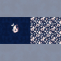 Baumwolljersey Malomi Panel Springtime, dunkelblau 145 x 80 cm