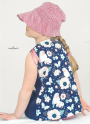 Baumwolljersey Malomi Panel Springtime, dunkelblau 145 x 80 cm
