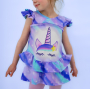Baumwolljersey Malomi Panel Unicorndream 150 x 65 cm, pink