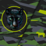 Baumwolljersey Malomi Panel Wilder Panther, dunkelgrün 145 x 75cm
