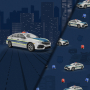 Katoenjersey Malomi Paneel Big City Police, nachtblauw 150 x 65 cm