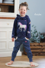 Katoenjersey Malomi Paneel Unicorn Sterrenhemel, donkerblauw 145 x 80cm