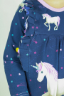 Katoenjersey Malomi Paneel Unicorn Sterrenhemel, donkerblauw 145 x 80cm