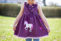 Baumwolljersey Malomi Panel Einhornsternenhimmel, dunkelbeere 145 x 80 cm