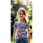Tissu jersey de coton Manga Girl, rose fuchsia