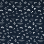 Katoenjersey Maritime Signs, donkerblauw