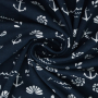 Katoenjersey Maritime Signs, donkerblauw