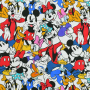 Katoenjersey Mickey Mouse, gebroken wit