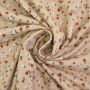 Tissu jersey de coton Mille Fleurs, beige