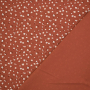 Tissu jersey de coton Mille Fleurs, terracotta