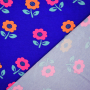 Cotton Jersey Neon Flowers, bluish purple