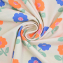 Cotton Jersey Neon Flowers, off white