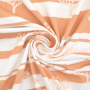 Tissu jersey de coton Ocean Dreams Corail Bord de mer chic, blanc cassé