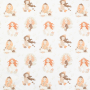 Tissu jersey de coton Ocean Dreams Sirènes Bord de mer chic, blanc cassé