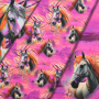 Baumwolljersey Panel Fancy Horses, 150 x 75 cm