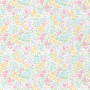 Tissu jersey de coton Fleurs pastel, blanc cassé