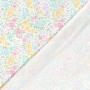 Tissu jersey de coton Fleurs pastel, blanc cassé