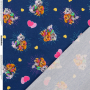 Tissu jersey de coton La Pat' Patrouille Friends, bleu foncé