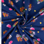 Tissu jersey de coton La Pat' Patrouille Friends, bleu foncé