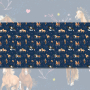 Katoenen jersey Pferdefreunde Paneel Galopp-Duo Allover 150 x 70 cm