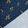 Katoenjersey Paardenvrienden Paneel Ijslanders 150 x 80 cm, donkerblauw