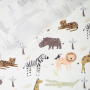 Baumwolljersey Safari Animals, wollweiß