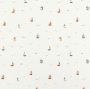 Tissu jersey de coton bateaux voiliers Sailboat, blanc cassé