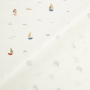 Tissu jersey de coton bateaux voiliers Sailboat, blanc cassé