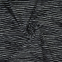 Tissu jersey de coton à rayures scratchy stripes, noir