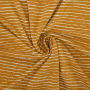 Katoenjersey scratchy stripes, mosterdgeel
