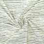 Tissu jersey de coton à rayures scratchy stripes, blanc cassé