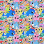 Baumwolljersey Sea Animals, multicolor