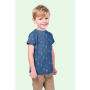 Tissu jersey de coton ancres marines Seagull anchor, bleu royal