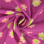 Katoenjersey Smilie Flowers, bessenkleurig